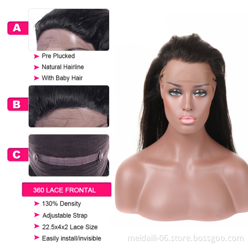 100 cheap human hair straight brazilian frontal 360 lace closure virgin hair front closure 360 degree hair lace frontal closure